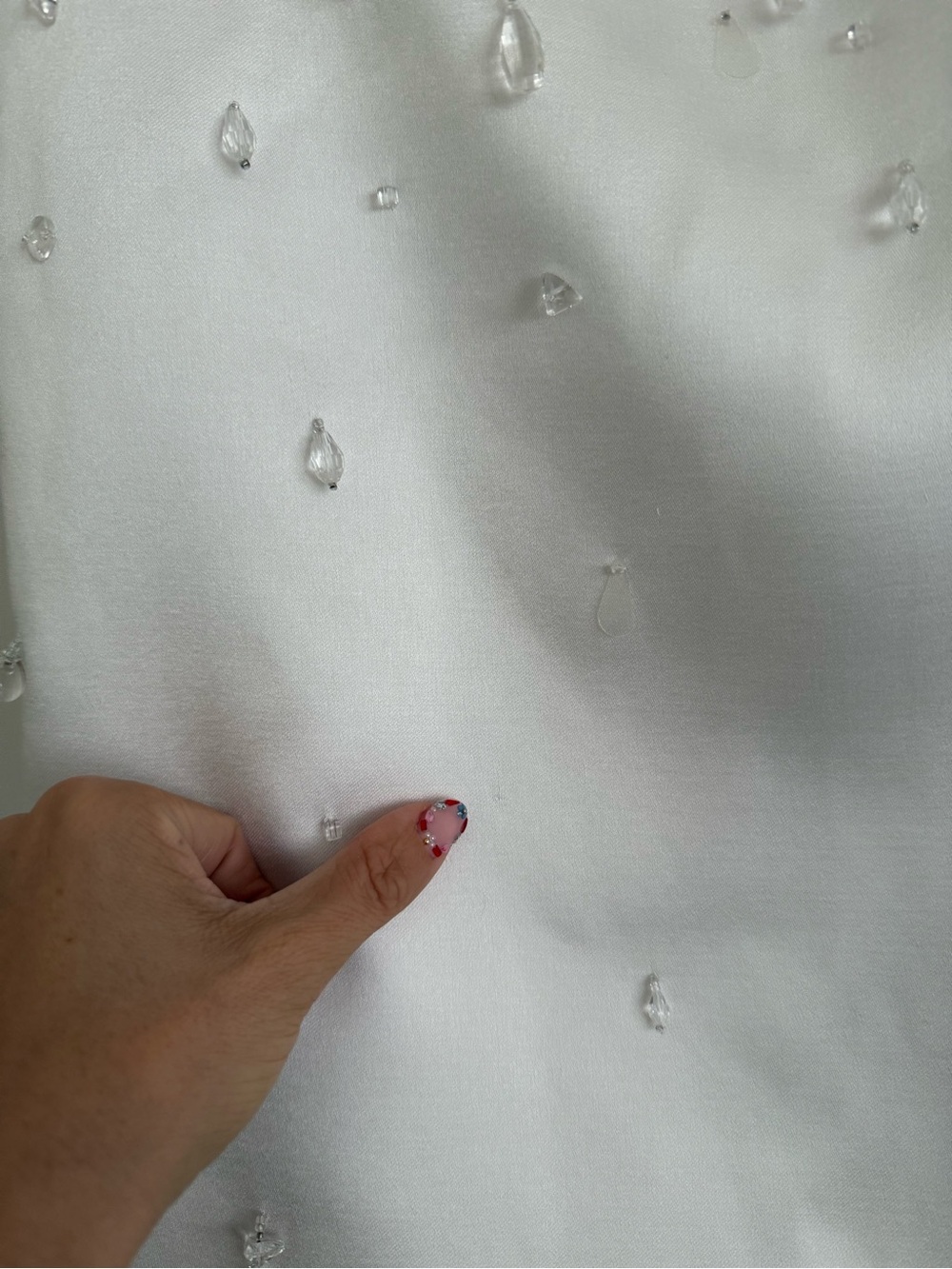 Retrofete Cornelia Crystal Embellished Empire Waist Mini Dress White - Picture 4 of 14